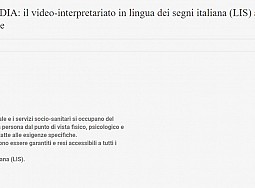 REGIONE LOMBARDIA: il video-interpretariato in lingua dei segni italiana (LIS) arriva in tutte le strutture socio-sanitarie